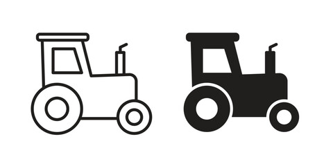 Tractor icon. Trendy Flat style for graphic design, Website, UI. EPS10