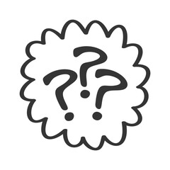 Reinforced question mark doodle sticker