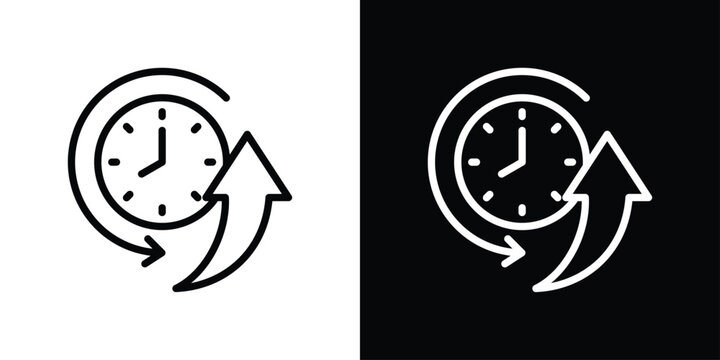 Uptime Icon Sheet Black And White