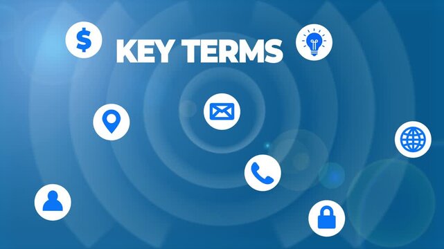Writing note showing Key Terms. Business concept for Words that can help a demonstrating in searching information they need