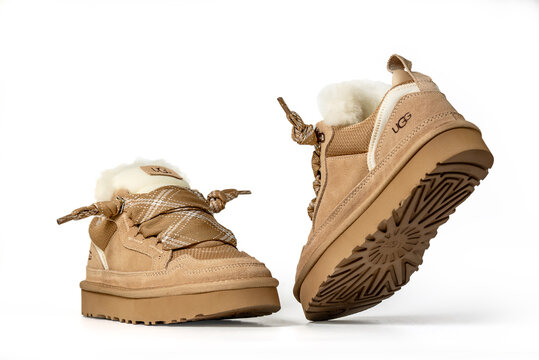 Nis, Serbia - December 26, 2025: UGG Lowmel Chestnut Sneakers. Womens Sneakers isolated on white background