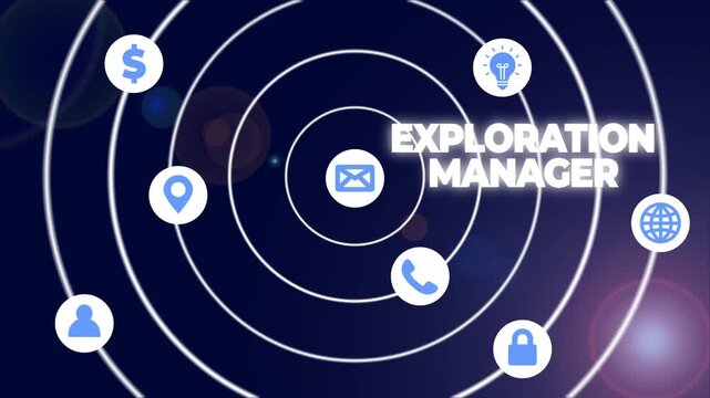 Handwriting text Exploration Manager. Conceptual photo lead and operate the mining company s is exploration