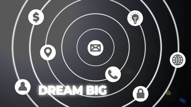 Writing note showing Dream Big. Business concept for To think of something high value that you want to achieve