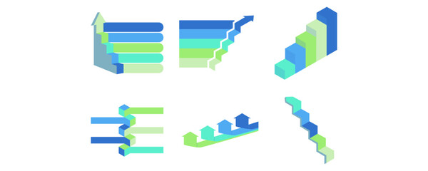 Stairs step visual diagram infographic for business milestone, growth, progress project illustration. Vector isolated.