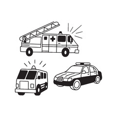 Transportation icons set