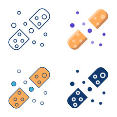 Extended release capsule icon set