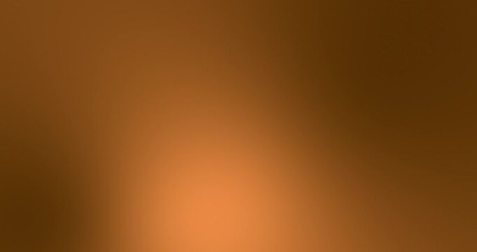 Abstract blurred bronze brown gold yellow orange gradient background video. Smooth warm metallic tones with subtle fade, soft shadows, and gentle glow. Minimal elegant backdrop loop motion graphics.