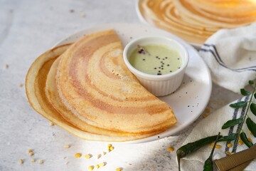 Homemade Multi grain Dosa |High protein mixed lentil crepes served with coconut chutney
