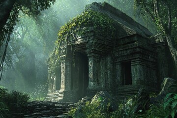 Moss covered stone ruins