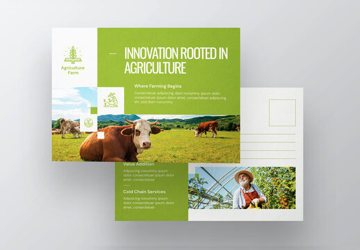 Agriculture Post Card Layout