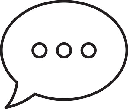 Speech bubble vector icon, chat and communication symbol isolated on white