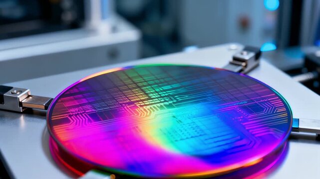 Vivid Rainbow Effects On Silicon With Precise Industrial Equipment