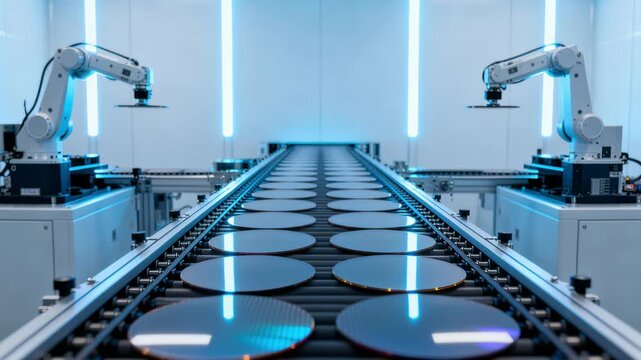 Microfabrication Environment With Robotic Wafer Inspection And Alignment Tools