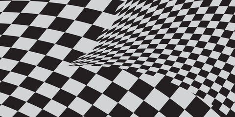 Obraz premium Collection of four abstract vector backgrounds with black and white patterns. EPS8