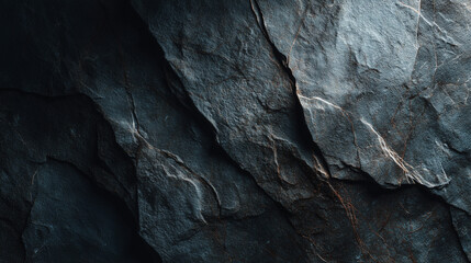 Naklejka premium Dark Stone Texture with Copper Cracks Background for Luxury and Industrial Design