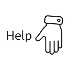 Obraz premium Help Hand Icon