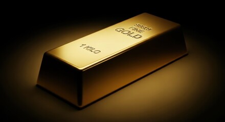 Gold bar with fine gold and 1 kilo markings