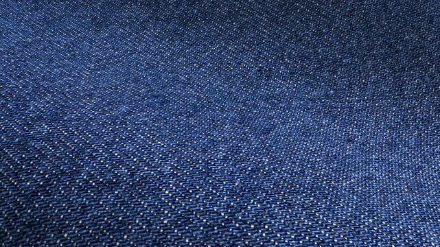 Deep blue denim waves of texture with tight weave and uniform color