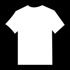 Plain White T-Shirt Silhouette 