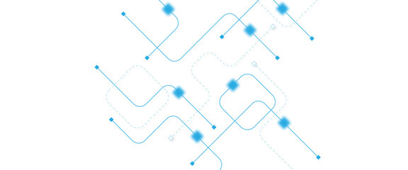 Obraz premium Abstract futuristic technology background. Technology background with crossed lines and dots.