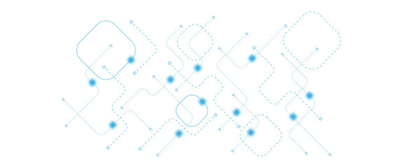 Fototapeta premium Abstract futuristic technology background. Technology background with crossed lines and dots.