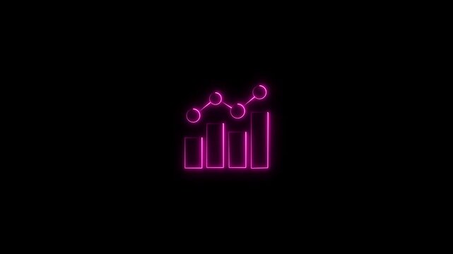 vector rising bar business graph chart with up arrow, ultra HD 4K Stock Market value. Digital blue bar chart with growing business concept. technology chart.