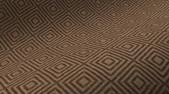 Beige mosaic diamond pattern on fabric texture waves