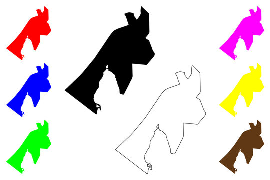 Dhahran city (Kingdom of Saudi Arabia, KSA, Eastern Province) map vector illustration, scribble sketch Dhahran map