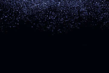 Obraz premium Abstract Blue Glitter Dust Frame Dark Luxury Sparkle Border Copy Space Background