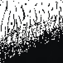 Black and white pixel background. Vector illustration for your graphic design. Abstract geometric background.	