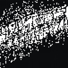 Black and white pixel background. Vector illustration for your graphic design. Abstract geometric background.	