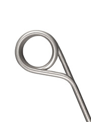 Immersion electric water heater with loop and brace is isolated.