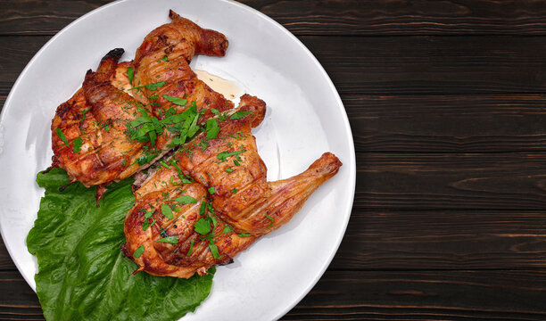 Fried Chicken Tabaka With Herbs