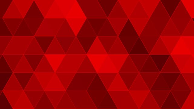 Red dynamic triangle tile abstract geometric retro mosaic gradient color animation background
