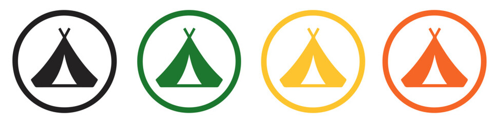 indian teepee tipi tent icon set © graphixecho