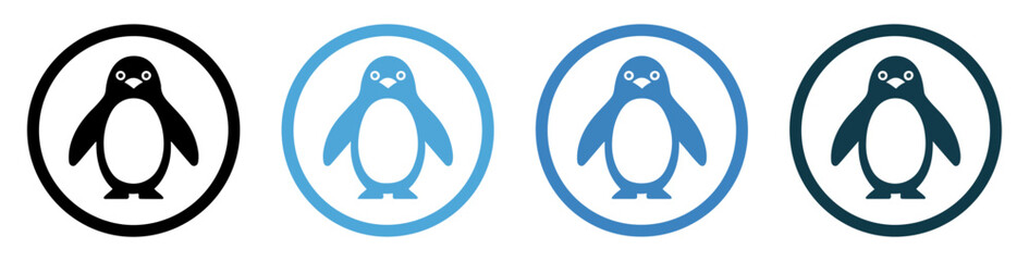 penguin antarctic bird icon vector © graphixecho