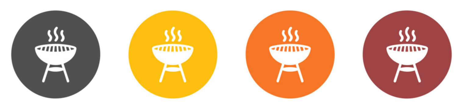 bbq grill meat cooking icon