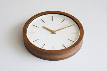 Wooden frame wall clock