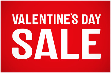 banner design in red color with the words : valentine s day sale