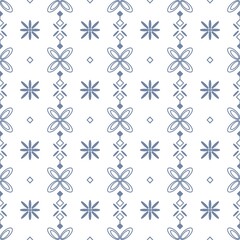 Seamless patterned background with geometric shapes.