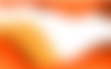 Aesthetic element of transparent blurred orange wave smooth gradient frame with grainy noise texture