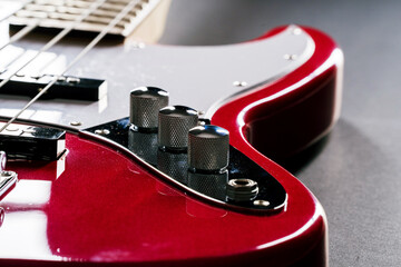 Close Detail Red Fourstring Electric