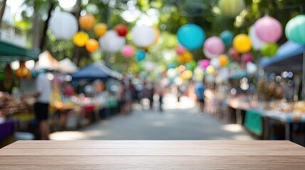 Obraz premium People walk through busy market streets filled with food stalls and decorations as they celebrate during a festive season