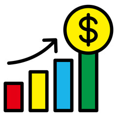 Revenue  Icon Element For Design