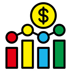 Stock Market  Icon Element For Design