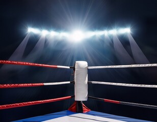 boxing ring with a ring post and a ring post