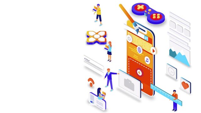 App Development Mobile Application Coding and Software Development Concept