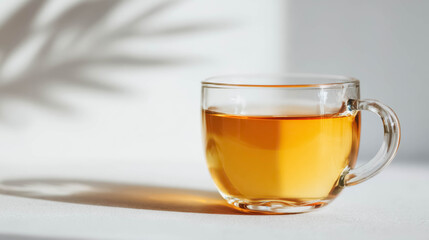 Fototapeta premium Cup of Herbal Tea on Table in Soft Natural Light