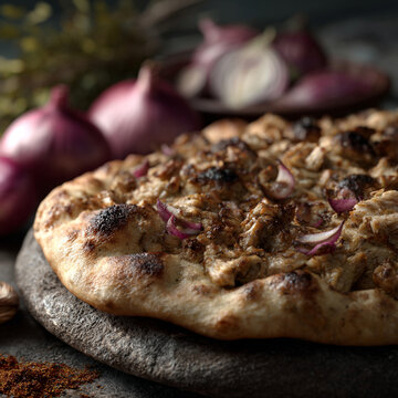 Authentic Palestinian musakhan bread.