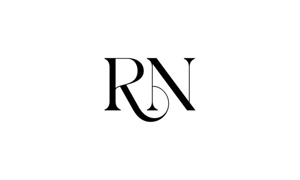 RN initial letters logo or RN monogram